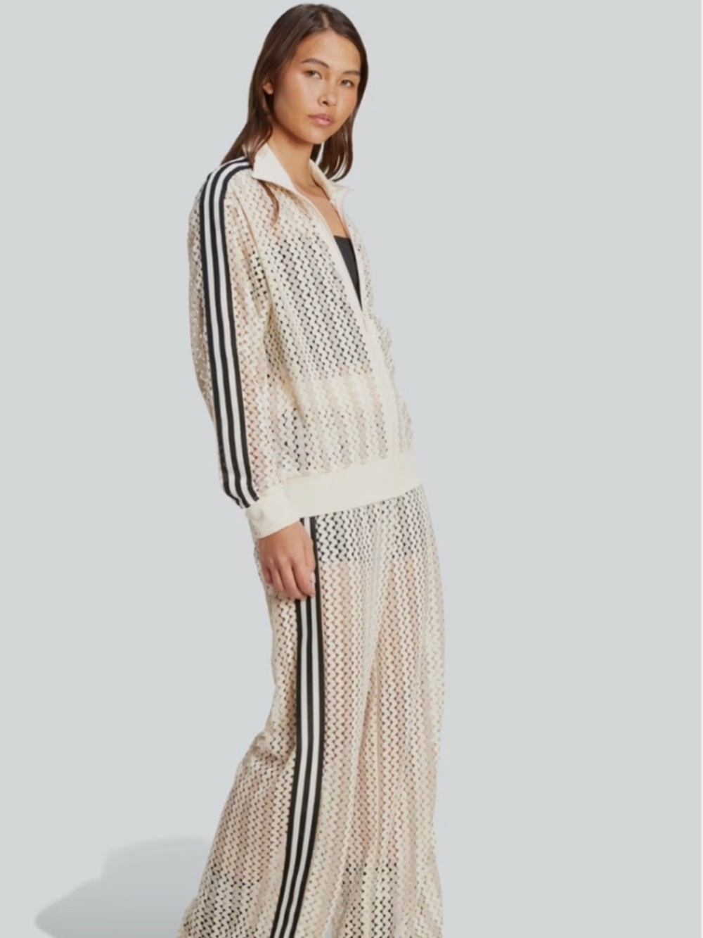 adidas Originals Women's Summer Glow Firebird Mesh Track Top size medium - Picture 6 of 6